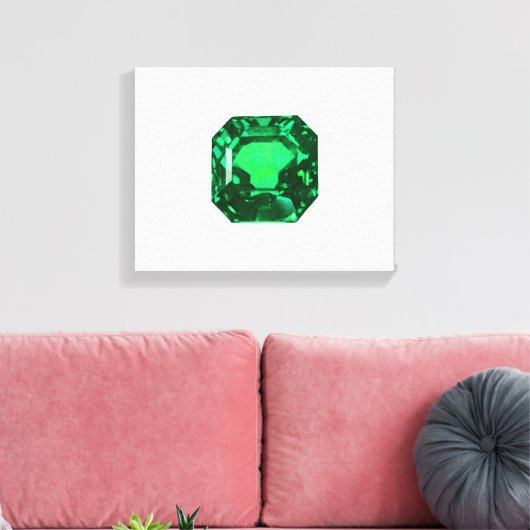 Octagon Emerald Leinwanddruck (Insitu (Wohnzimmer))