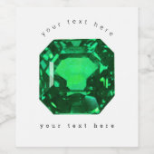 Octagon Emerald Weinetikett (Einzelnes Label)