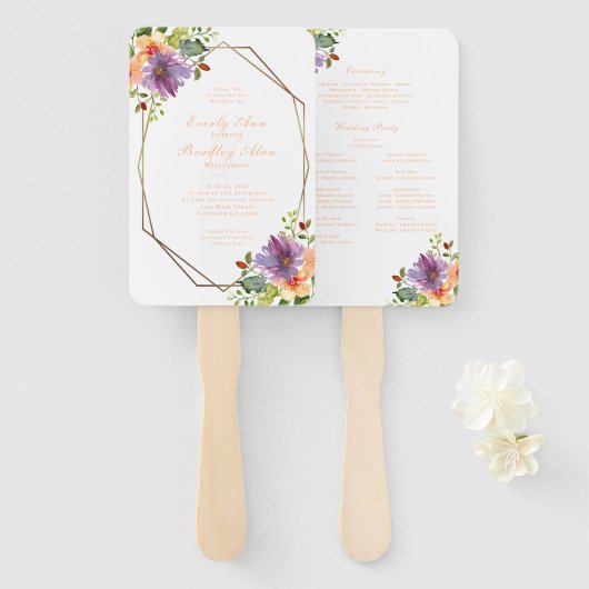 Octagon-Programm für botanische Blumenpfirsiche Fächer (Vorne und Hinten)