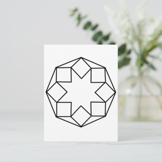 Octagon Square Postkarte (Stehend Vorderseite)