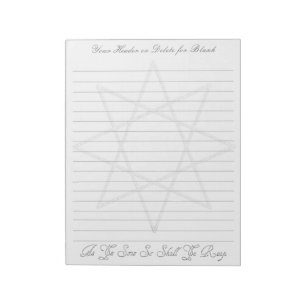 Octagram Lined Notizblock