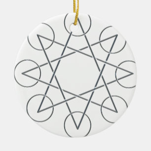Octagram, Out of Chaos, Order Keramik Ornament