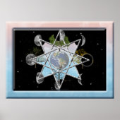 Octagramm drucken poster (Vorne)