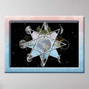 Octagramm drucken poster