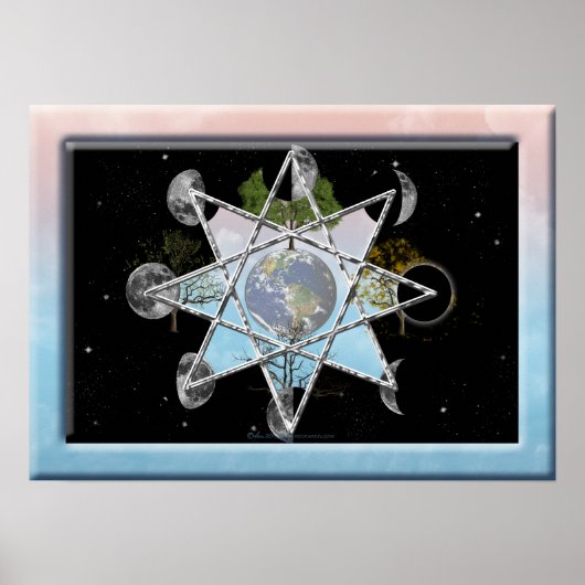 Octagramm drucken poster (Vorne)