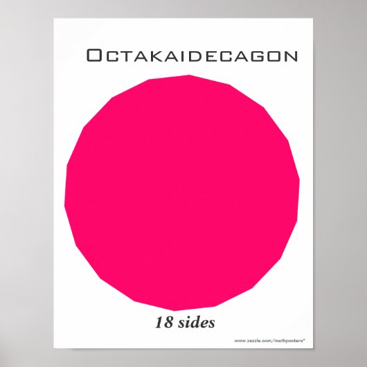 Octakaidecagon Poster of Polygon (Vorne)