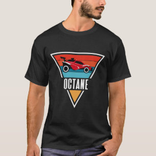 Octane Rocket Fußball Retro Sonnenuntergang Distre T-Shirt