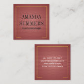 Octanol Muster Hintergrund Quadratische Visitenkarte (Vorne/Hinten)