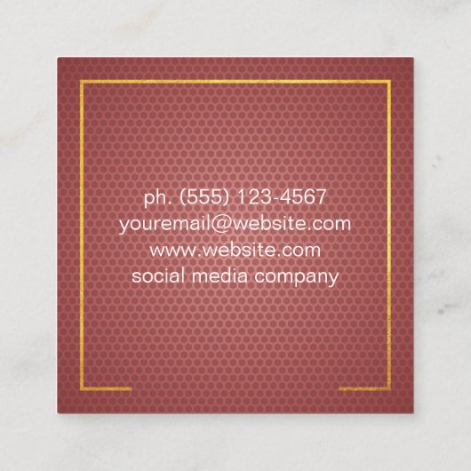 Octanol Muster Hintergrund Quadratische Visitenkarte (Rückseite)