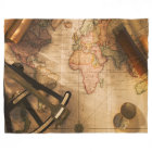 Octant, Kompass und Teleskop auf Seekarte