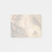 Octant, Kompass und Teleskop auf Seekarte Post-it Klebezettel (Vorderseite)