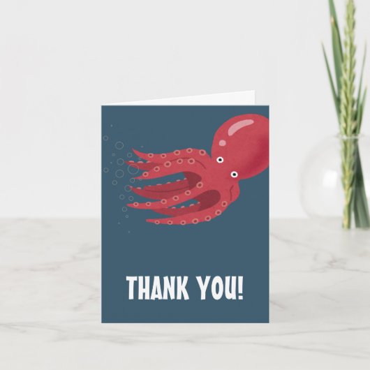 Octapus Geburtstagsparty Danke (Vorderseite)