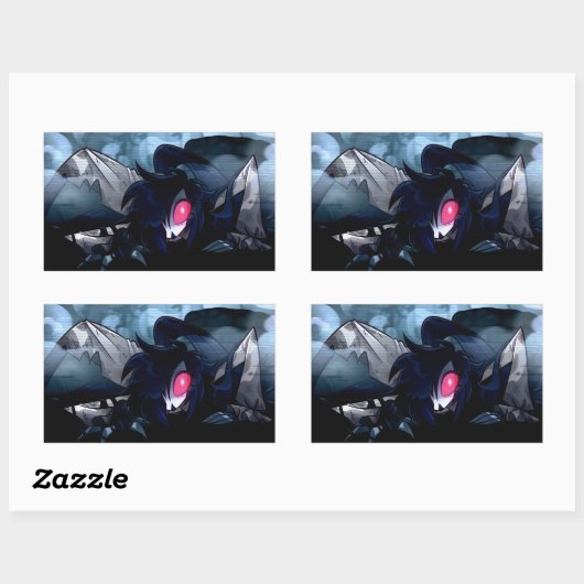 Octavia Halloween Slasher | Helluva Boss | Rechteckiger Aufkleber (Blatt)