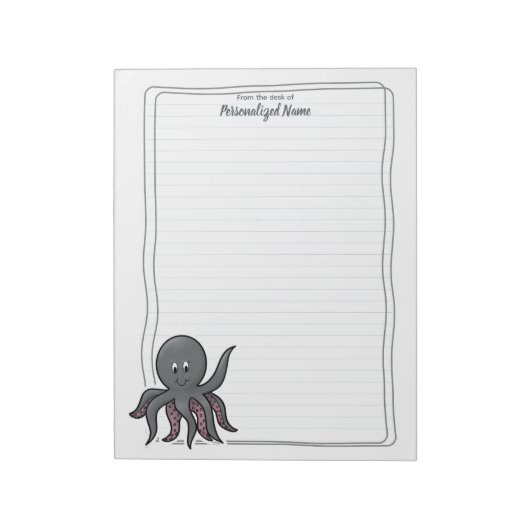 Octavia Octopus Lined Notizblock (Rotiert)