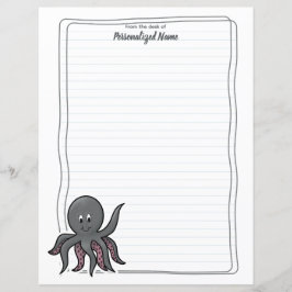 Octavia Octopus Lined Paper Sheets