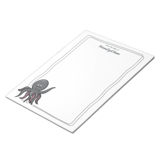 Octavia Octopus, nicht ausgekleidet Notizblock (angewinkelt)