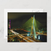 Octavio Frias de Oliveira Bridge Sao Paulo Postkarte (Vorne/Hinten)