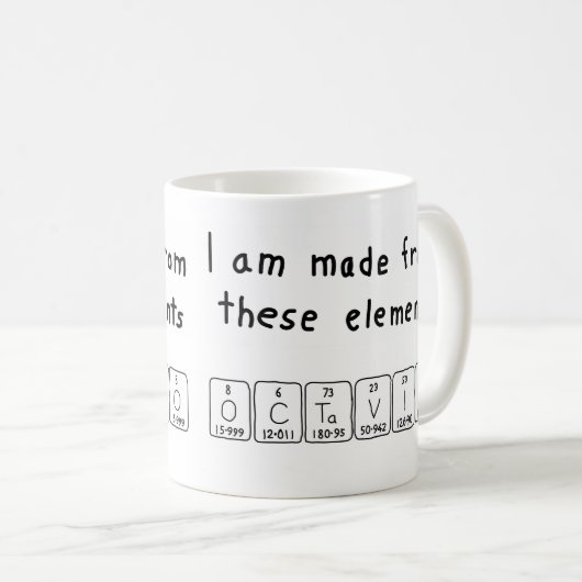 Octavio Periodenname Tasse (VorderseiteRechts)