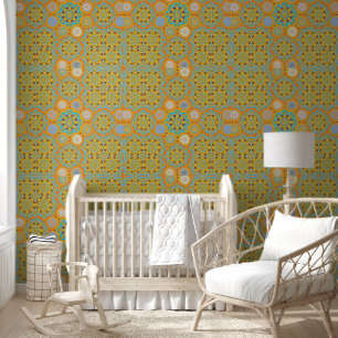 Octo-Aufheller Arabesque maurisch Tangerine Tapete