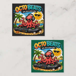 Octo Beats Lustige DJ-Oktopus-Strandparty Begleitkarte