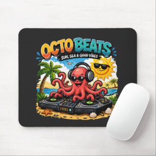 Octo Beats Lustige DJ-Oktopus-Strandparty Mousepad
