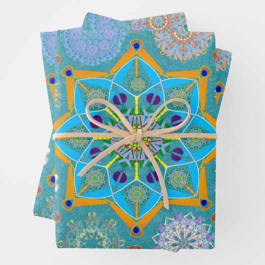 Octo hellender arabeske maurisch türkischer Stil Geschenkpapier Set (Beispiel)