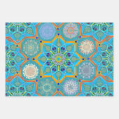 Octo hellender arabeske maurisch türkischer Stil Geschenkpapier Set (Vorderseite)