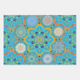 Octo hellender arabeske maurisch türkischer Stil Geschenkpapier Set