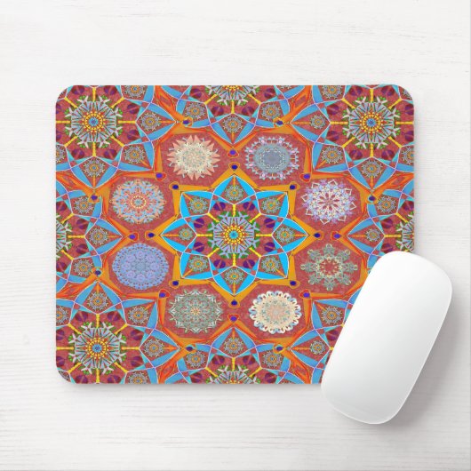 Octo heller arabeser arabesk Roter Stil Mousepad (Mit Mouse)