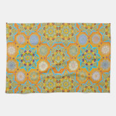 Octo heller arabesque maurische Mandarine Stil Geschirrtuch (Horizontal)