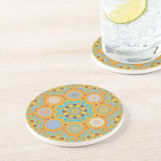 Octo heller arabesque maurische Mandarine Stil Getränkeuntersetzer