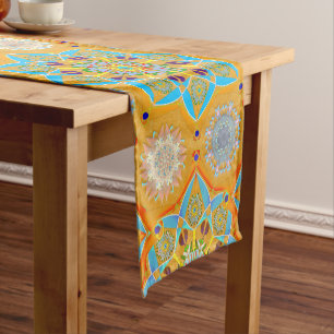 Octo heller arabesque maurische Mandarine Stil Kurzer Tischläufer