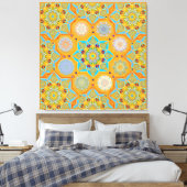 Octo heller arabesque maurische Mandarine Stil Leinwanddruck (Insitu (Schlafzimmer))
