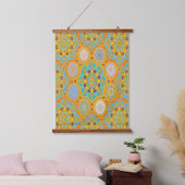 Octo heller arabesque maurische Mandarine Stil Wandteppich Mit Holzrahmen (Schlafzimmer)