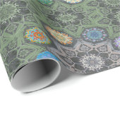 Octo heller arabesque Maurische Stein Grün Geschenkpapier (Rolleneckpunkt)