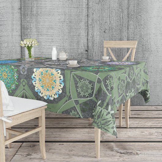 Octo heller arabesque Maurische Steine grün Tischdecke