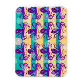 Octo Party Octopus Muster Magnet (Vertikal)