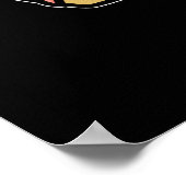 Octo-Pie Funny Octopus Pie Pun Dark BG Poster (Ecke)