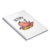 Octo-Pie Funny Octopus Pie Pun Notizblock (Rechte Seite)