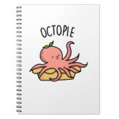 Octo-Pie Funny Octopus Pie Pun Notizblock (Vorderseite)