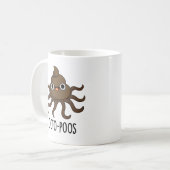 Octo-poos Funny Octopus Pun Kaffeetasse (Vorderseite Links)