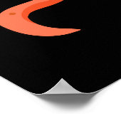 Octo-prose Funny Octopus Pun Dark BG Poster (Ecke)