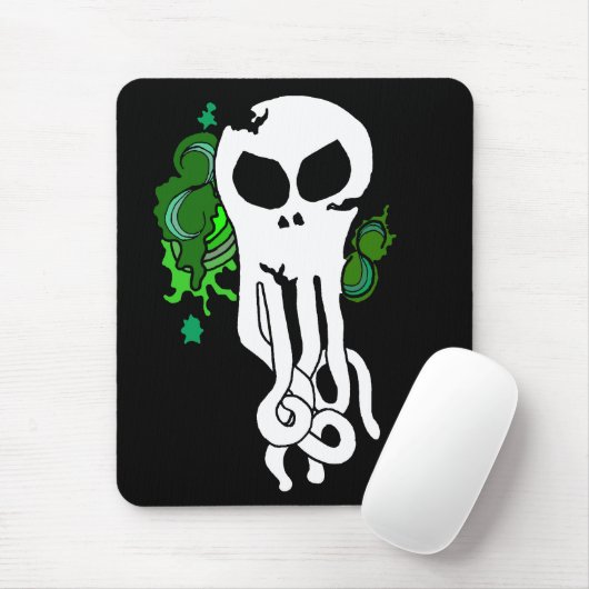 Octo Schädelgrün Mousepad (Mit Mouse)