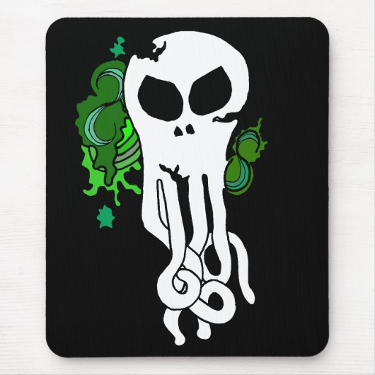 Octo Schädelgrün Mousepad (Vorne)