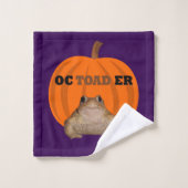 Octoader Halloween Pun With Toad Holiday Fun Badhandtuch Set (Waschlappen)