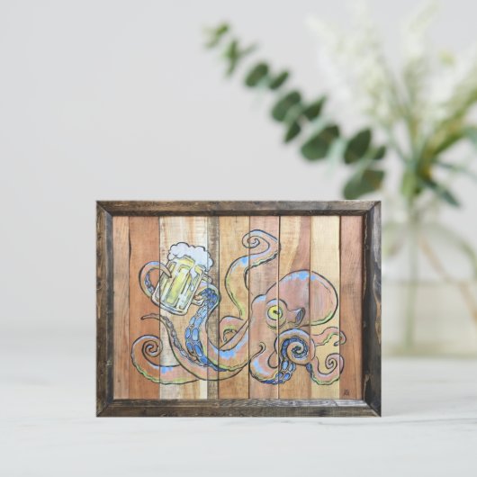 OctoBeer Postkarte (Stehend Vorderseite)