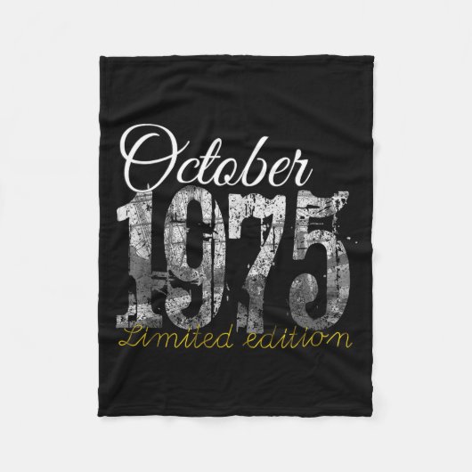October 1975 Tee 50 Year Old Shirt 1975 50th Birth Fleecedecke (Vorderseite)