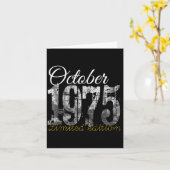 October 1975 Tee 50 Year Old Shirt 1975 50th Birth Karte (Gelbe Blume)