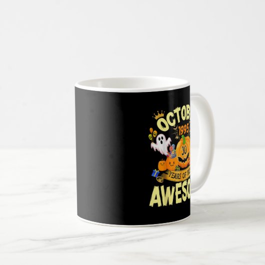 October 1995 30 Years Of Being Awesome Funny Hallo Kaffeetasse (VorderseiteRechts)
