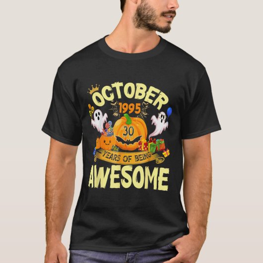 October 1995 30 Years Of Being Awesome Funny Hallo T-Shirt (Vorderseite)